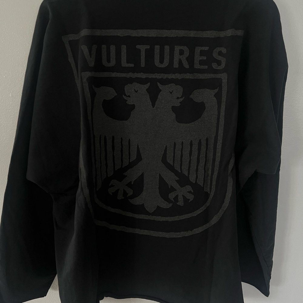 Kanye West Yeezy Vultures Black Boxy Sweatshirt Size 2